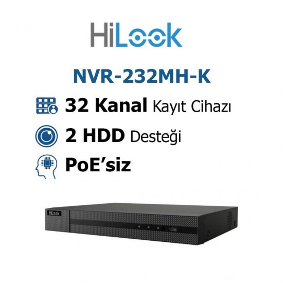 Hilook NVR-232MH-K PRO 32 kanal 12MP IP kayıt cihazı ultra HD profesyonel güvenlik sistemi